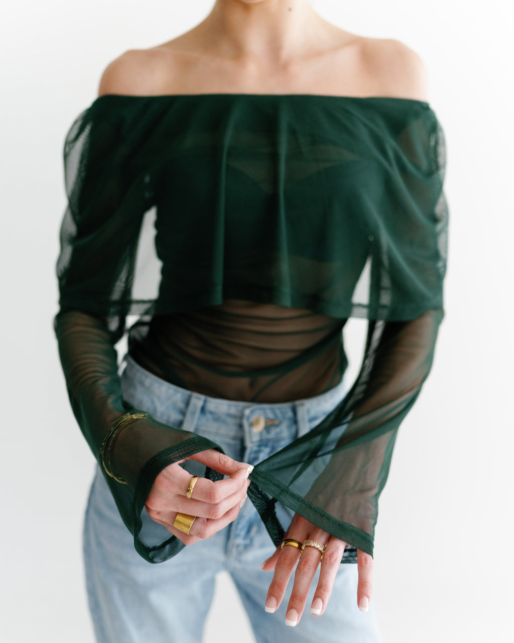 Moss Mesh Top