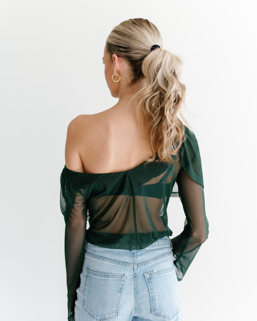 Moss Mesh Top